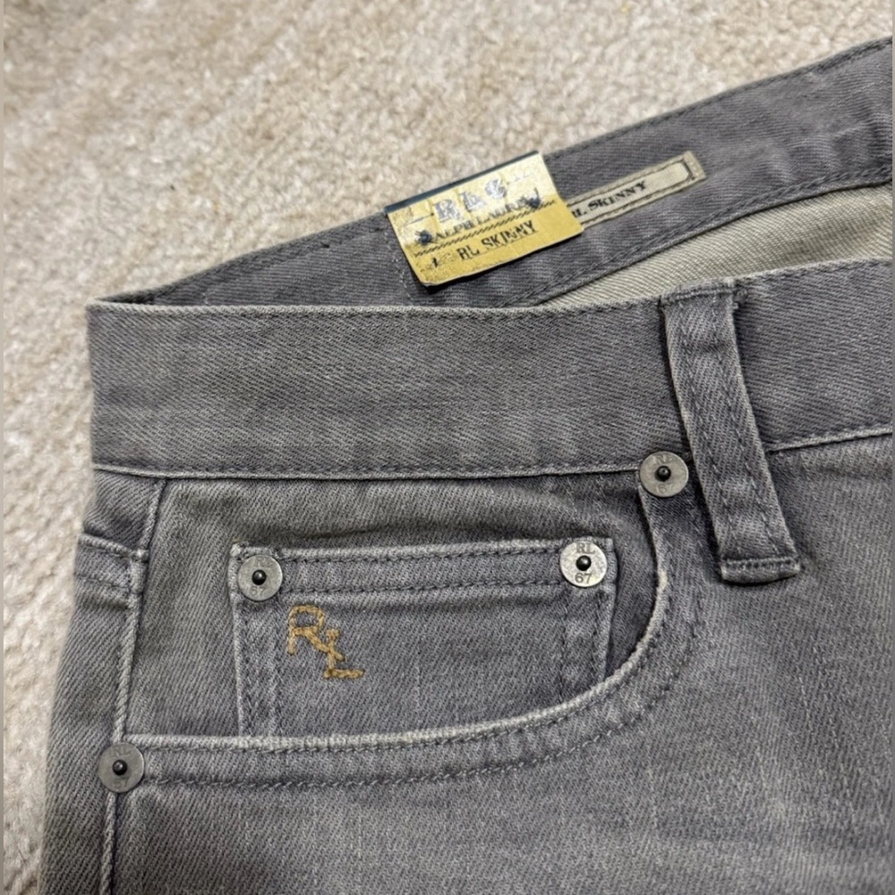 Ralph Lauren, Denim, Cotton, Gray, Skinny, Pants, Women’s, Special Edition, NWT - Picture 4 of 5